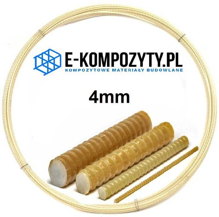 Pręty zbrojeniowe kompozytowe fi 4 mm jak stal 6 mm WYSYŁKA GRATIS