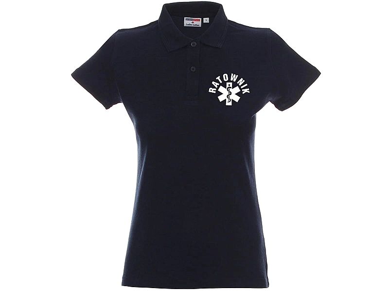 Koszulka Polo damska RATOWNIK granatowa (XL)
