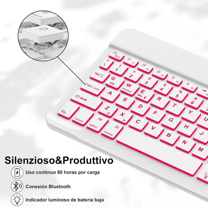 Etui i klawiatura na iPad 10,2" 9./8./7. generacji, podświetlana