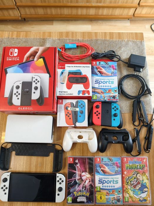 Nintendo switch OLED Mega zestaw + Karta pamięci 512Gb