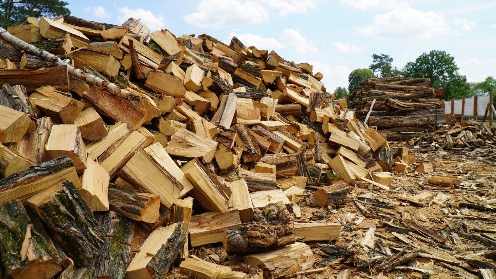 DREWNO KOMINKOWE Opałowe Liściaste SEZONOWANE metry układane Transport