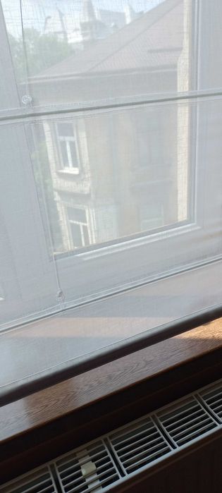 римська штора  напівпрозора, біла, льон 125х210