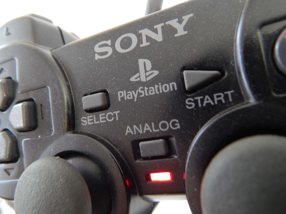 Oryginalny Czarny Black kontroler gamepad DualShock 2 do PlayStation 2 Sony stan bardzo dobry