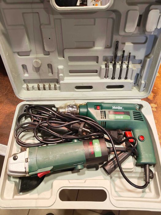 Zestaw elektronarzędzi Verto 52G105 wiertarka + szlifierka