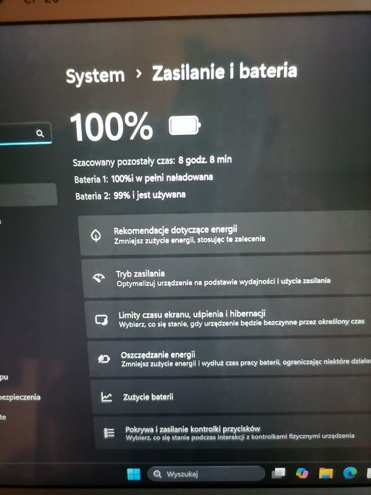 Panasonic CF 20 2 bater rysik WIN 11 2w1 i5- 7 gen 8GB 256GB 2 LATA GWARANCJI