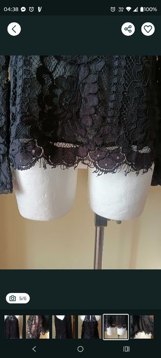 Czarna koronkowa gotycka bluzka gothic lolita Visual Kei alternatywka