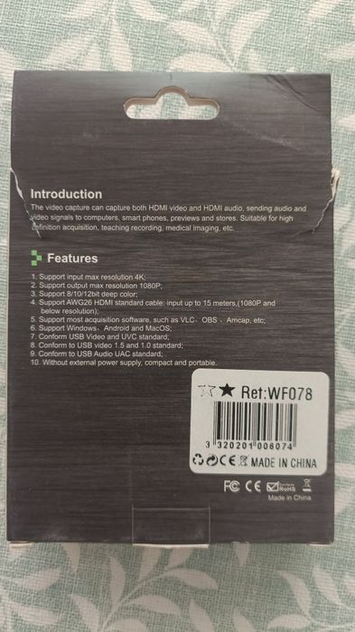 Placa de captura HDMI para USB 4K