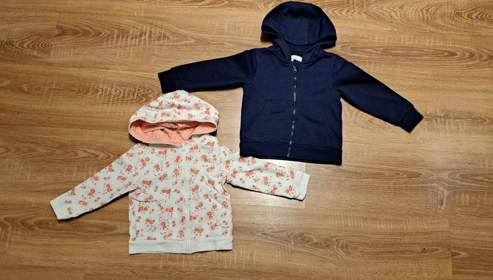 Zestaw bluza z kapturem, Ff, bawełniana, 86, kwiaty, bluzka
