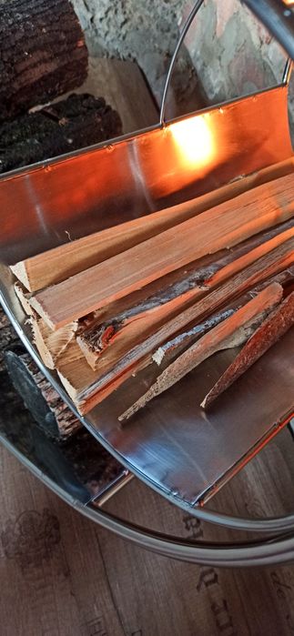 Дровниця для каміну з нержавіючої сталі в стилі лофт