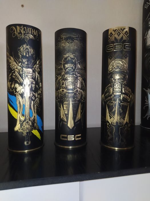 Гільзи сувенірні ручної роботи на подарунок аукціон як ваза