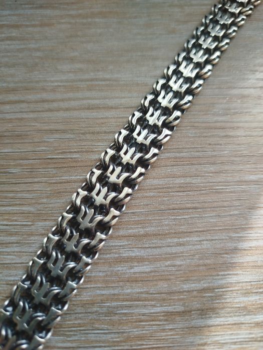 Срібний браслет 55г чоловічий, мужской серебряный браслет 925