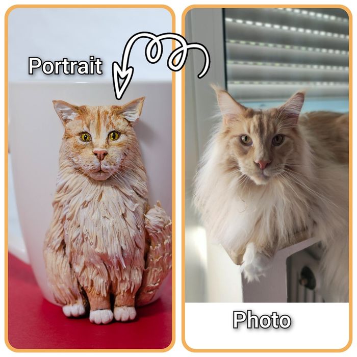 Портрет улюбленця по фото,  кішка по фото, подарунок для жінки