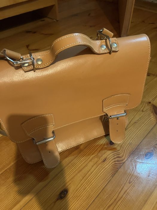 Torba, teczka ze skóry naturalnej - nowa