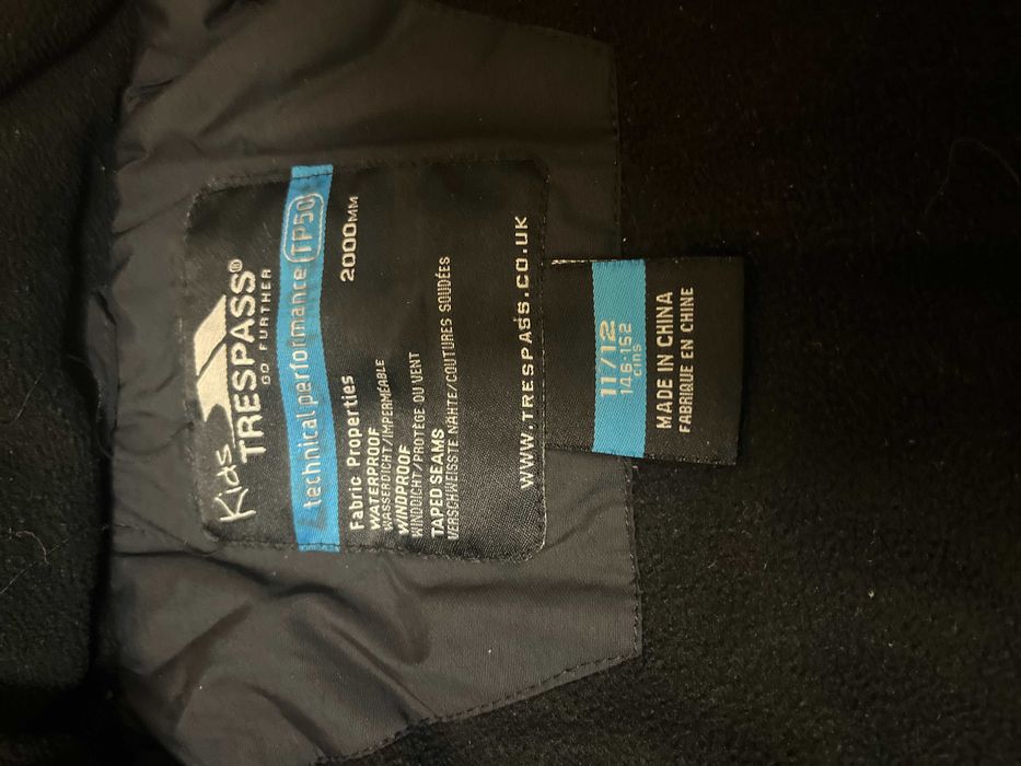 Термокуртка лижна лыжна куртка trespass на 11 - 12 р. 146 - 152 см