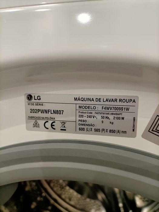 Máquina lavar roupa LG 9Kg