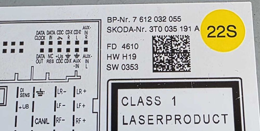 Radio nawigacja Skoda Superb II