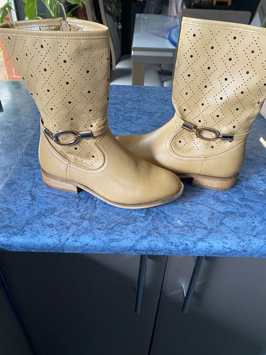 Botki karmelowe rozm.34,nowe