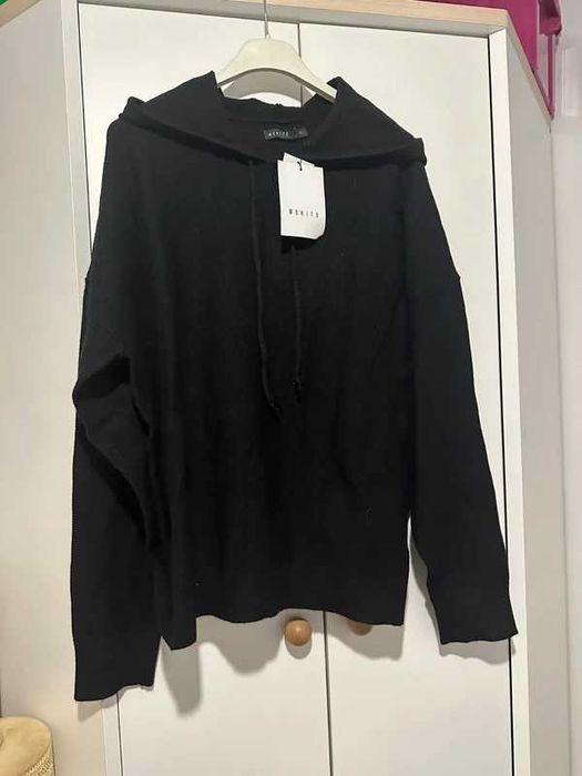 Mohito nowy sweter czarny kaptur XL