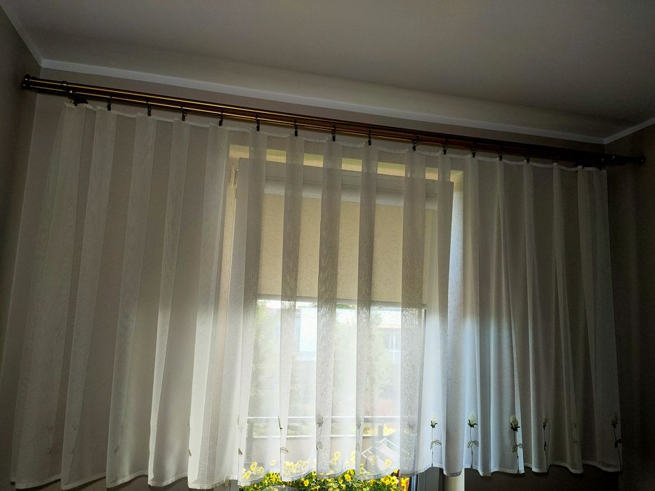 Karnisz ścienny złoty z żabkami 230cm
