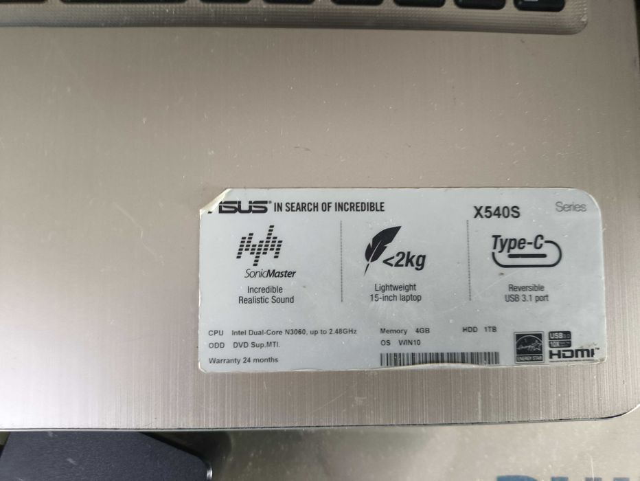 Laptop asus z dyskiem ssd