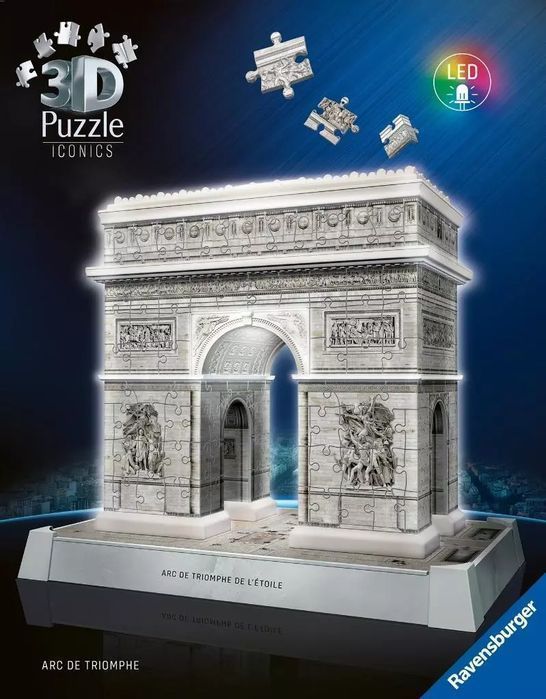 Puzzle 3D Iconics Łuk Triumfalny. Ravensburger