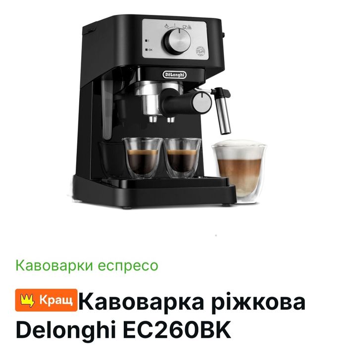 Продам кавоварку Delonghi EC260BK