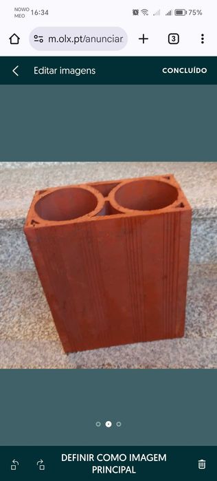 Blocos de garrafeira dupla redonda em barro