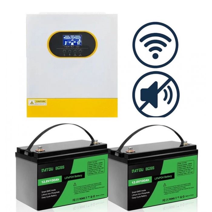 3,5 кВт Комплект інвертор Anenji + акумулятор 24V 100Ah.Резервне живле