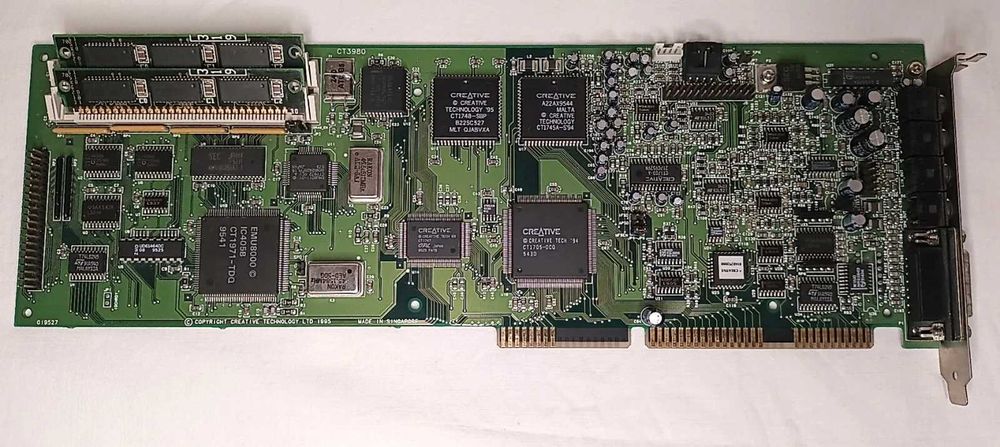 Karta dźwiękowa AWE32 Creative Labs CT3980 SoundBlaster 32 ISA najwyższy model OPL3 Yamaha
