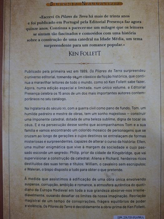 Os Pilares da Terra " Ken Follet "