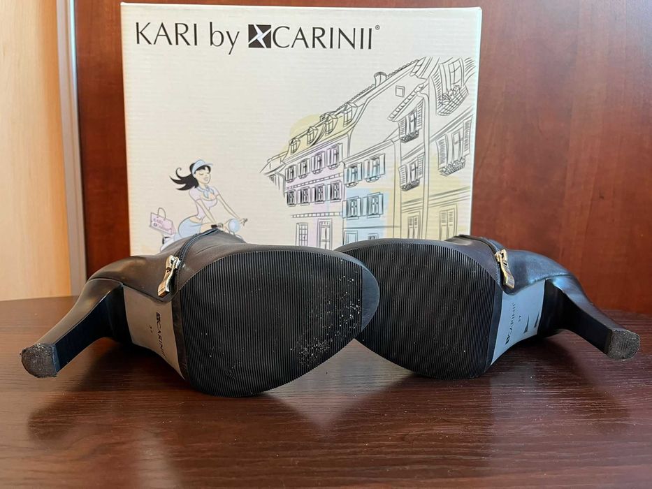 Botki skórzane czarne carinii r.37