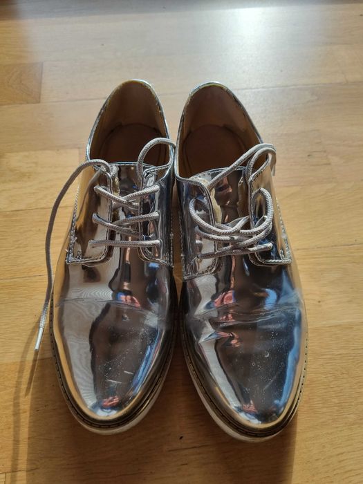 buty damskie srebrne 38
