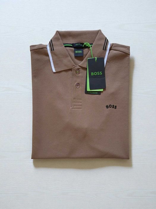 Hugo Boss S M L XXL Brązowy Męski Polo