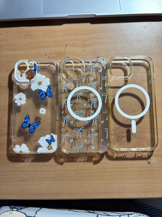 3 Capas para iPhone 15 e Espelho Olho de Peixe