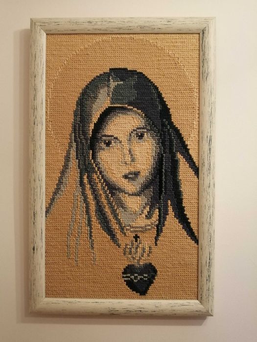 Quadro de Nossa Senhora em ponto de Arraiolos