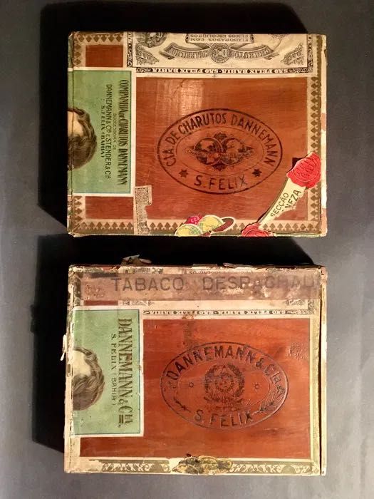 2 CAIXAS com 100 anos - Danneman & cia - Bahia - 21,5x17x2,5 cm/s
