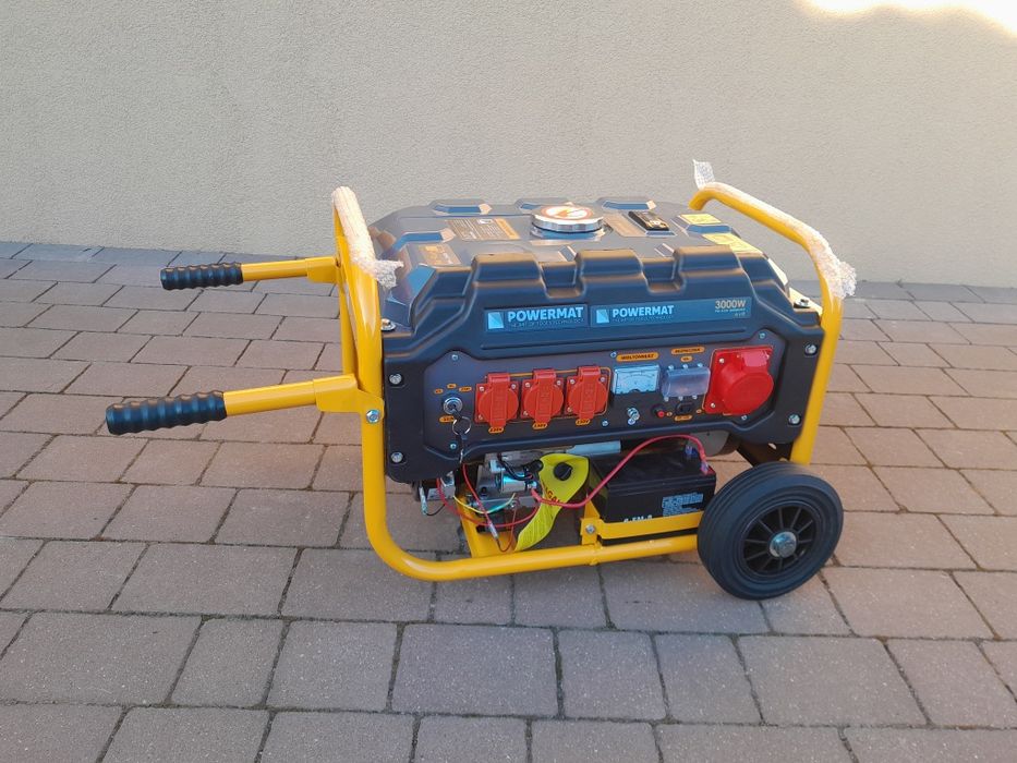Agregat prądotwórczy trójfazowy 3,5kW + akumulator. Nowy