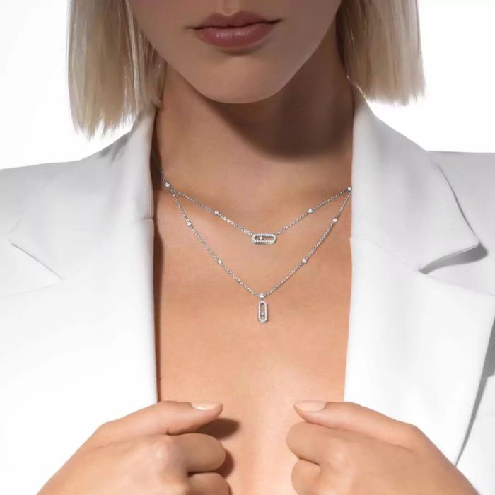 Підвіска Messila COLLIER 2 RANGS PAVÉ MOVE UNO/ Подвеска Messika