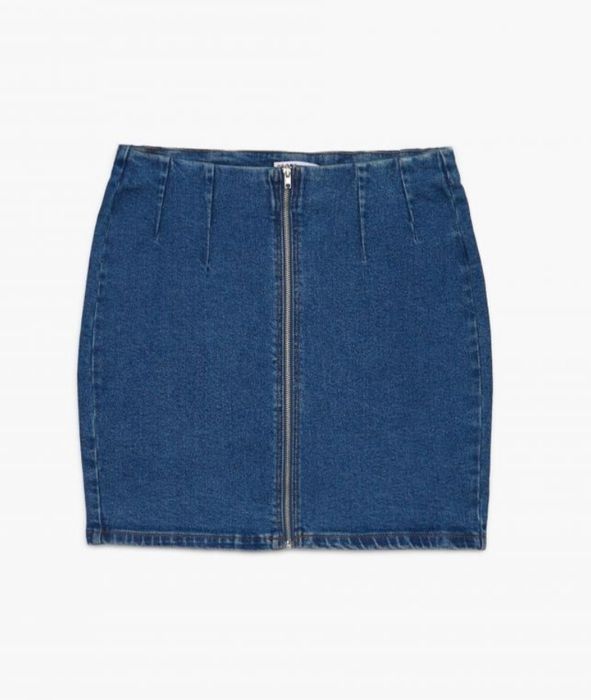 Nowa spódniczka damska denim jeansowa spódnica dżinsowa z zamkiem 36 s