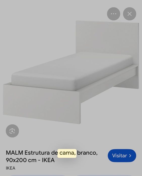Cama solteiro sem colchão
