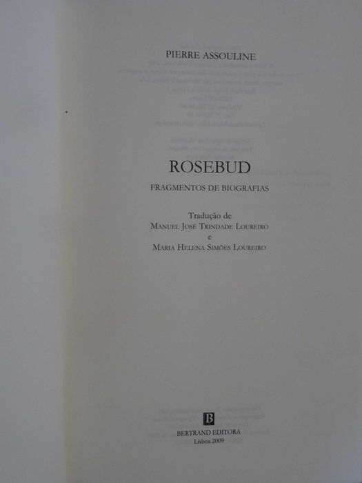 Rosebud de Pierre Assouline