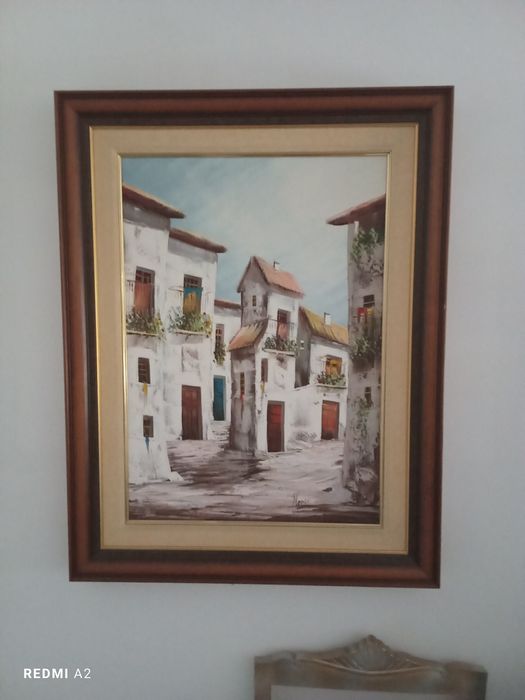 Quadro Pintura Vila Branca