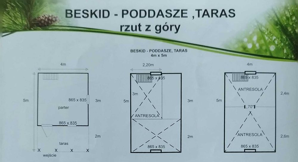 domek drewniany,letniskowy,4mx5m,kolanowa 50cm, szkieletowy,poddasze