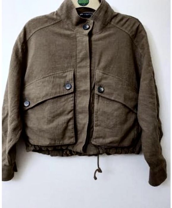 Льон бабовна бомбер, куртка ветрівка Zara