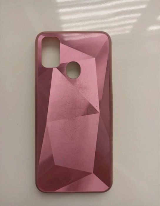 Etui case na telefon różowe błyszczące lustro Samsung Galaxy M21