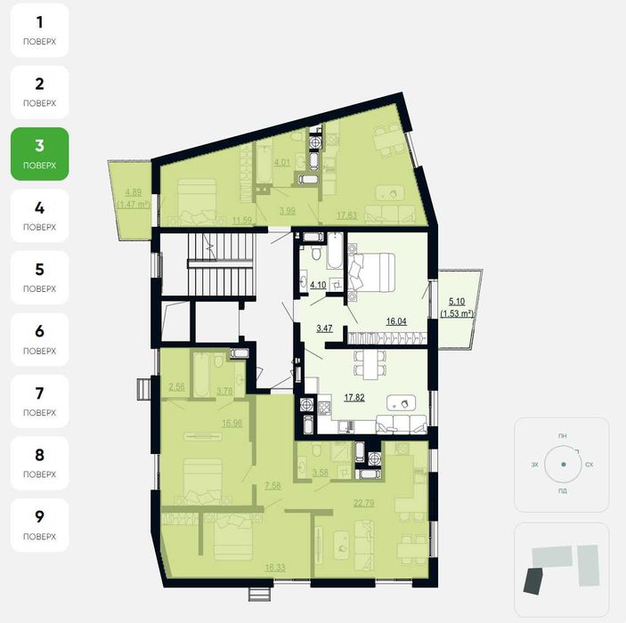 Власник. Переуступка. 1-кімн., ЖК Вікінг Хілс / Viking Hills
