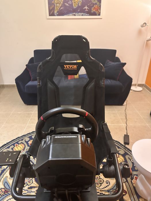 Cockpit VEVOR para Sim Racing com Banco – Suporte para Volante, Caixa de Velocidades e Pedais