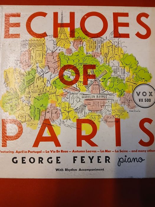 Vinil  para Grafonola  33 rp echoes of paris