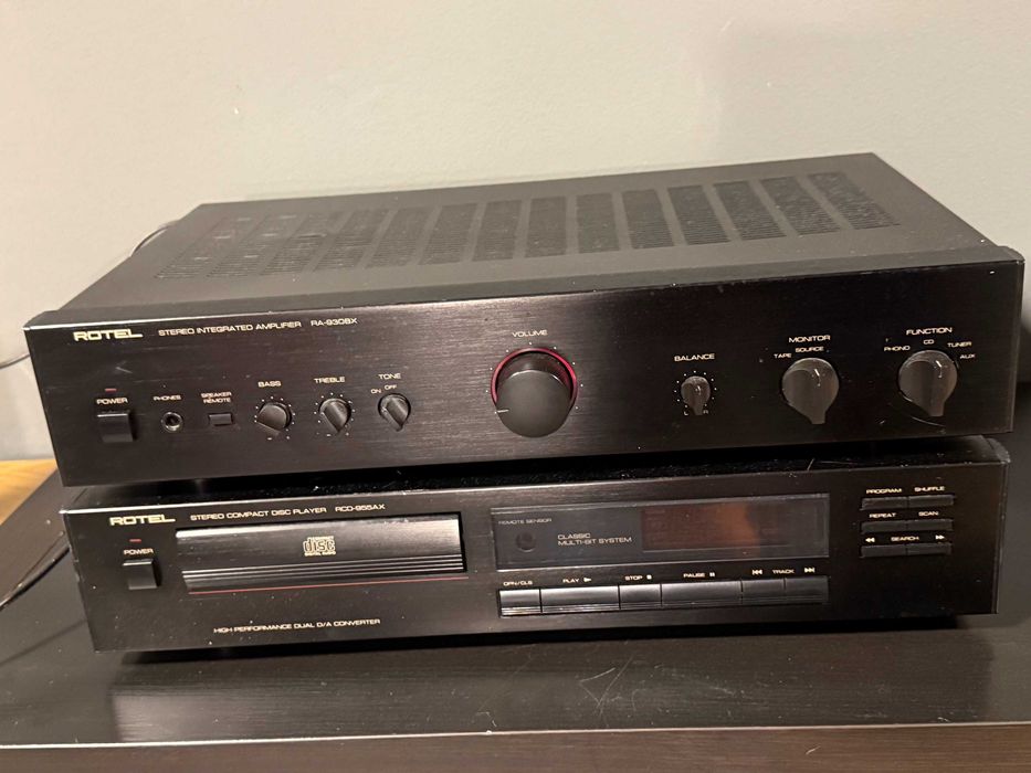 Wzmacniacz Rotel RA930 RX + odtwarzacz CD Rotel RCD 955AX + kolumny STX F-140 n