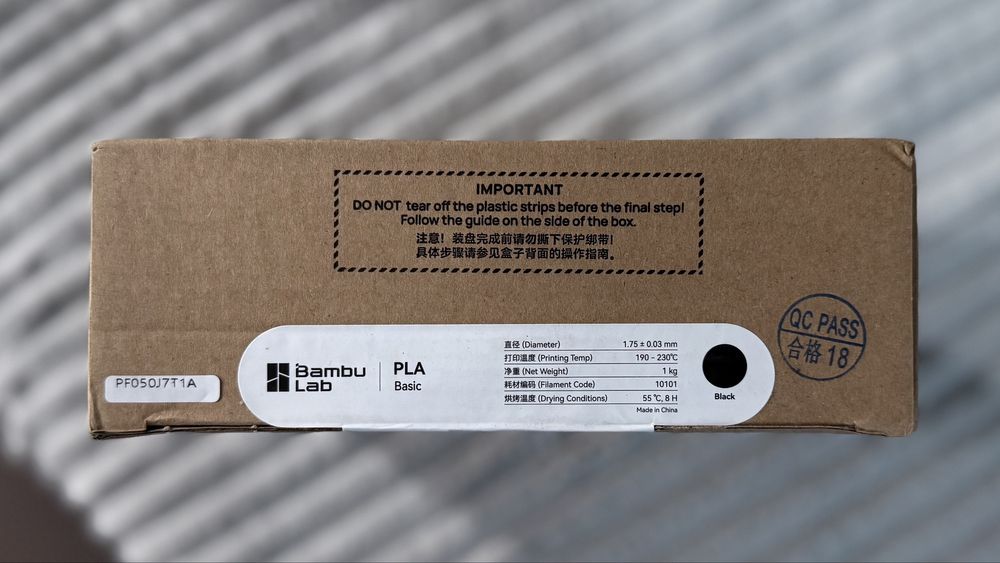 BambuLab pla basic filament 1kg